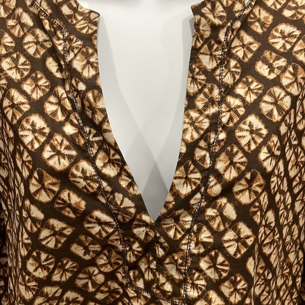 MICHAEL Michael Kors Longline Tunic Brown Printer Longsleeves - Picture 3 of 7